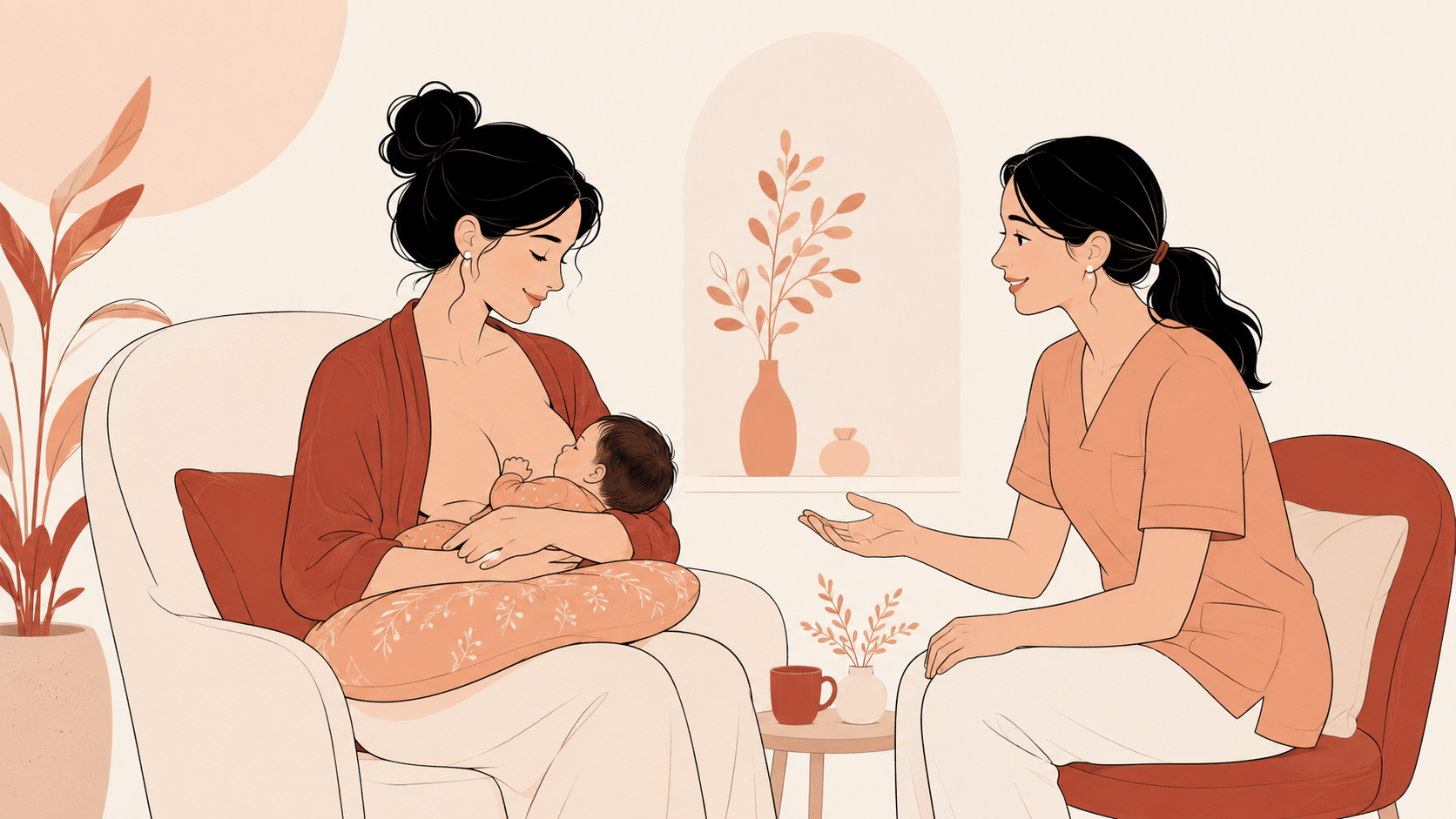 Illustration d'un accompagnement à l'allaitement